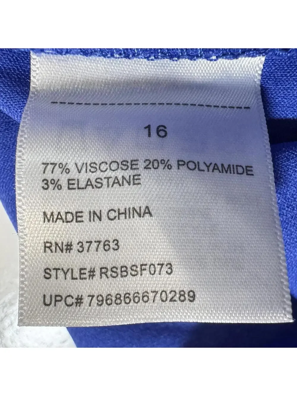 Rafaella Stretch Capri Pants Dazzling Blue Womens  Size 16 NEW!! NWT!! - Picture 7 of 9